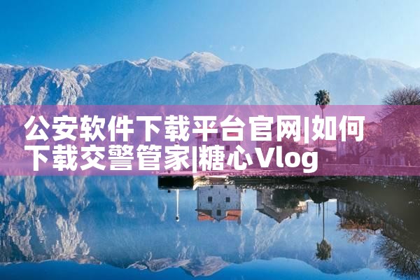 公安软件下载平台官网|糖心Vlog