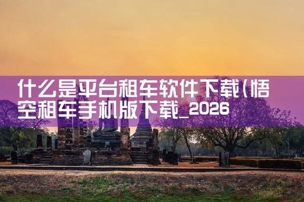 什么是平台租车软件下载|P站专业版
