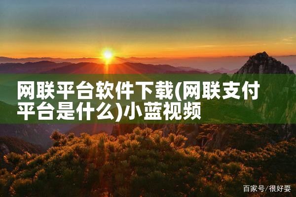网联平台软件下载|小蓝视频